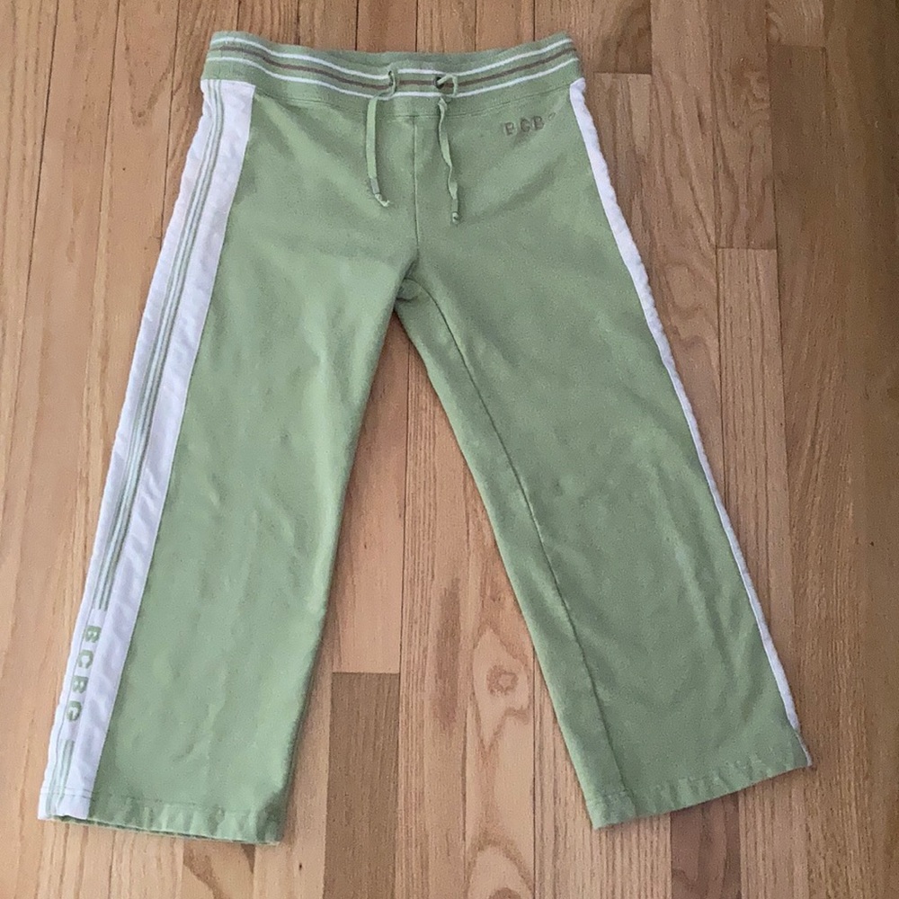 Bcbg Exercise Capris Soft And Plush, Lime Green S - image 1